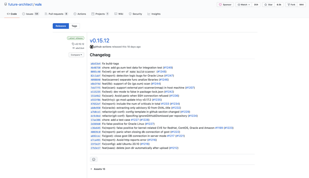 Vuls ChangeLog