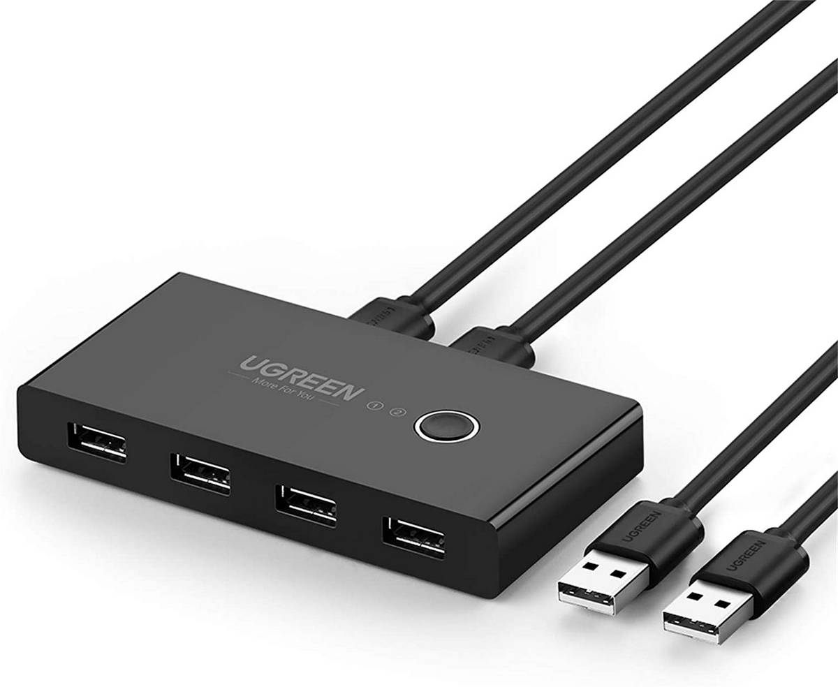 切り替えスイッチ付きUSBハブ