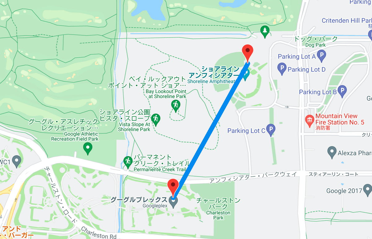 2点間で線を引く