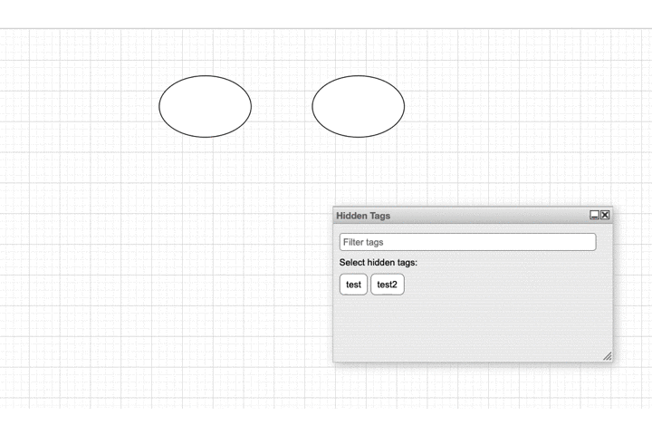 draw.ioでタグでオブジェクトの表示制御する動画