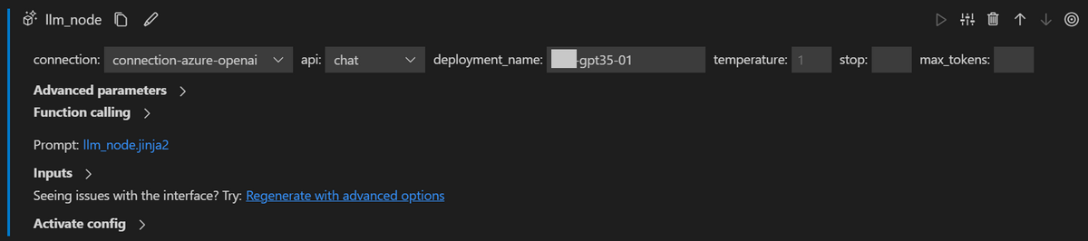 connection:connection-azure-openai api:chat deployment_name:***-gpt35-01 temperature:1 stop: max_tokens: