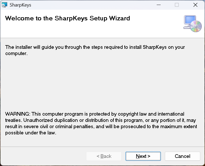 SharpKeys_のセットアップウィザード
