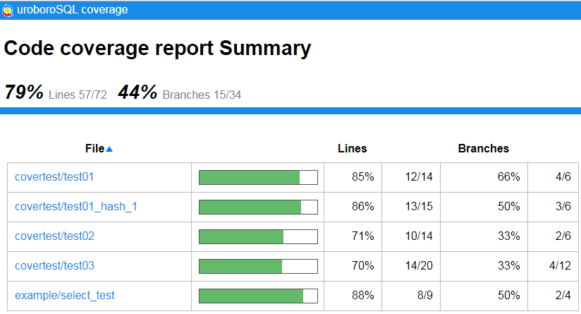 HTML Coverage Report Summary